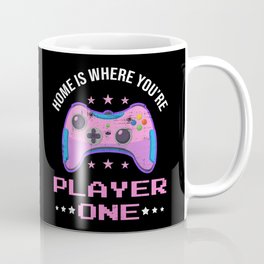 Home Is Where You Are Player One Gamer Girl Gift Coffee Mug