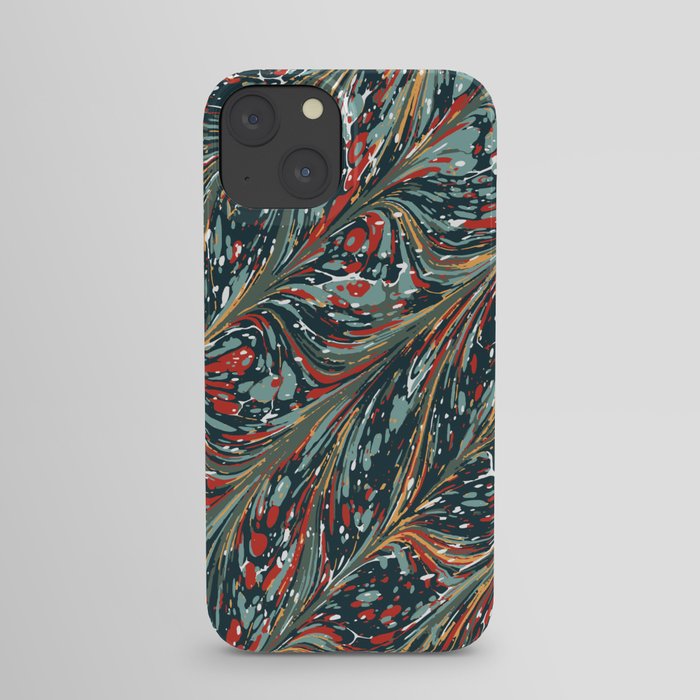 Boho twirl pattern multicolor iPhone Case
