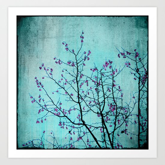 pink berries Art Print