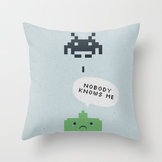 nobody knows Throw Pillow