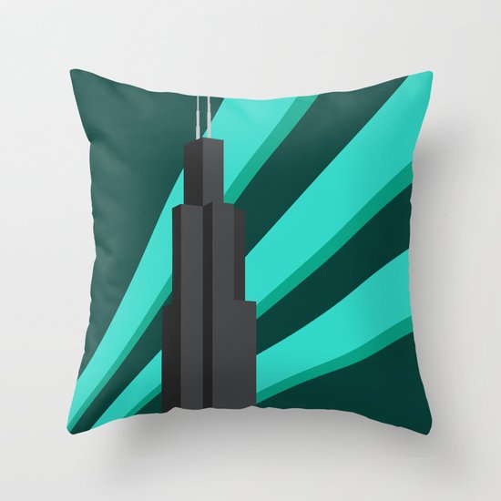 Sears Tower Throw Pillow