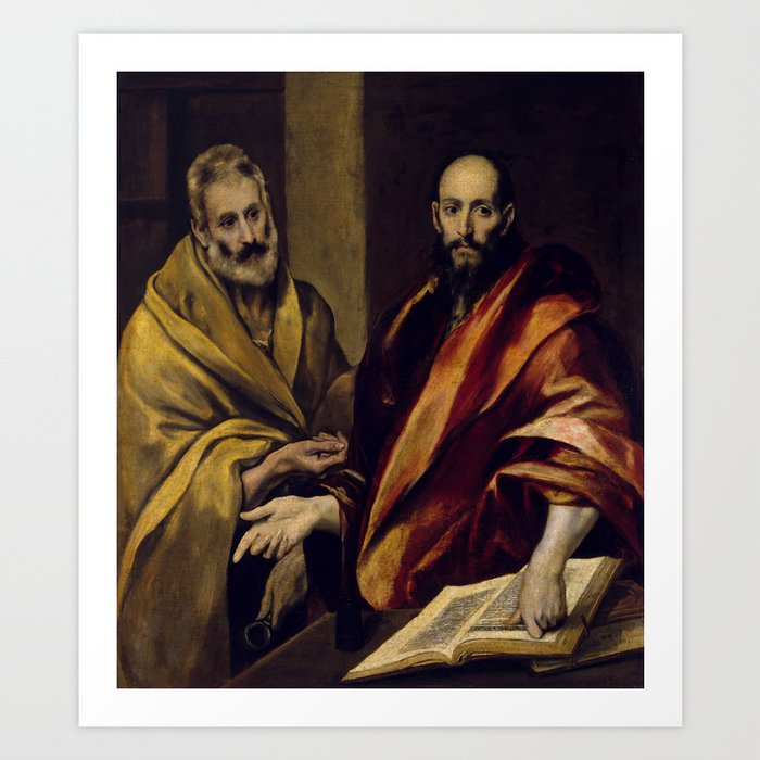 El Greco (Domenikos Theotokopoulos) "Saints Peter and Paul (1587-1592)" Art Print