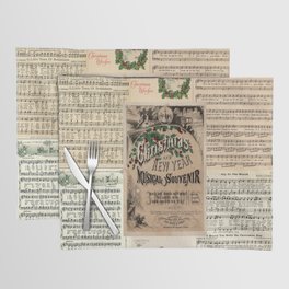 Vintage Christmas Music Placemat