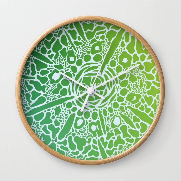 Pharynx Pattern - Green Wall Clock