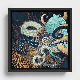 Metallic Octopus II Framed Canvas