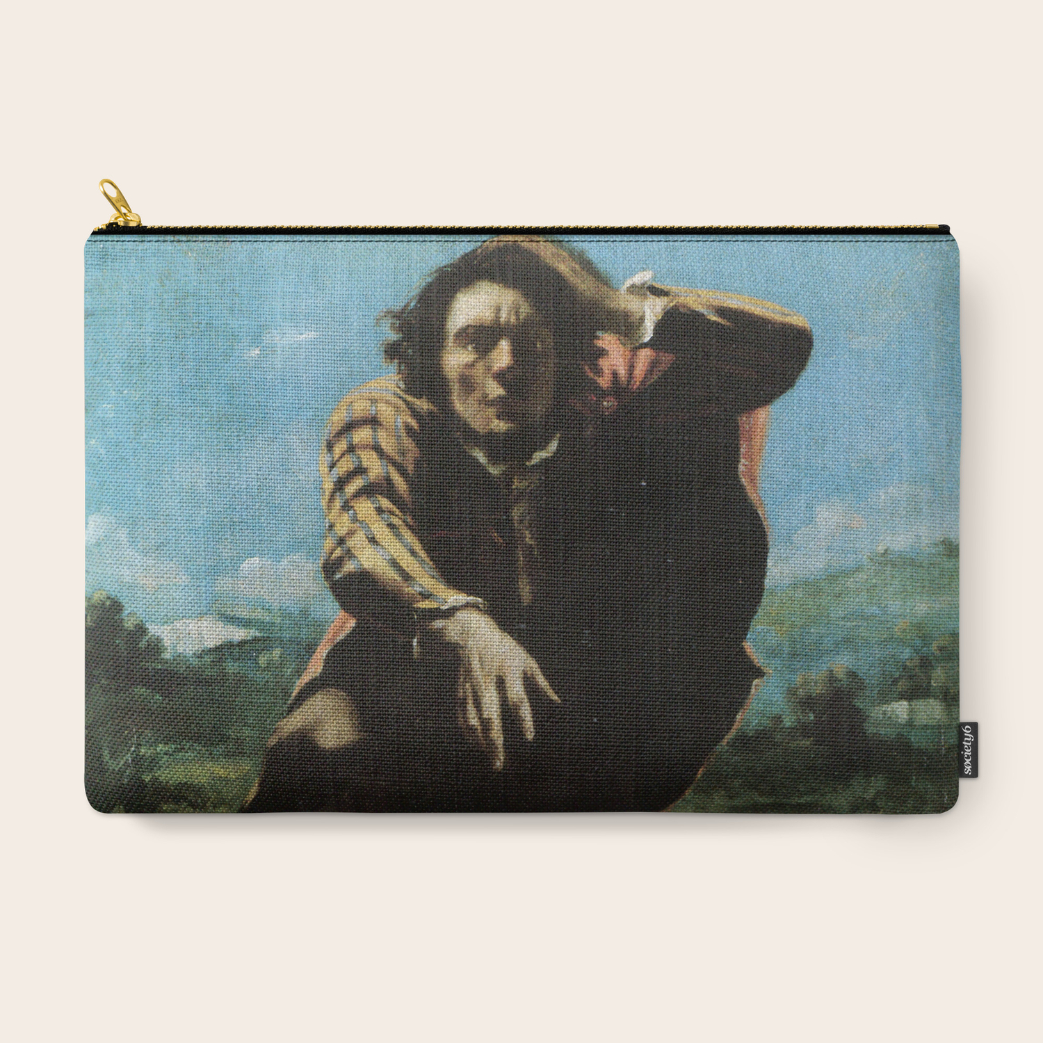 Gustave Courbet Le Desespere 1844 Oil Painting Carry All Pouch By
