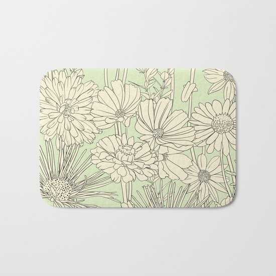 FLOWERS Bath Mat
