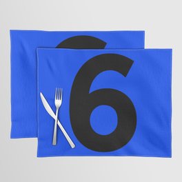 Number 6 (Black & Blue) Placemat