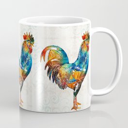 Colorful Rooster Art by Sharon Cummings Mug