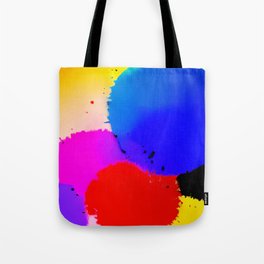 Primary Colors Splatter Paint Abstract Art Tote Bag