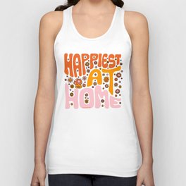 Happiest at Home Unisex Tank Top