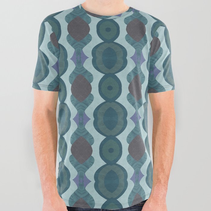 abstract pattern in gray colors with browns All Over Graphic Tee