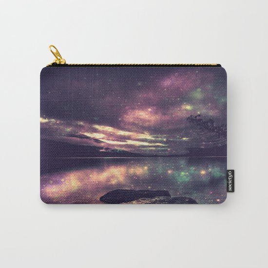 Magical Mountain Lake : Eggplant Teal Carry-All Pouch