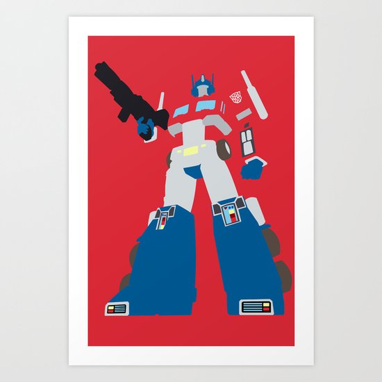 Transformers G1 - Optimus Prime Art Print
