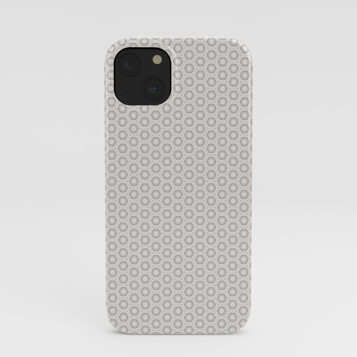 Hexagon Light Gray Pattern iPhone Case