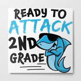 Ready To Attack 2nd Grade Shark Metal Print