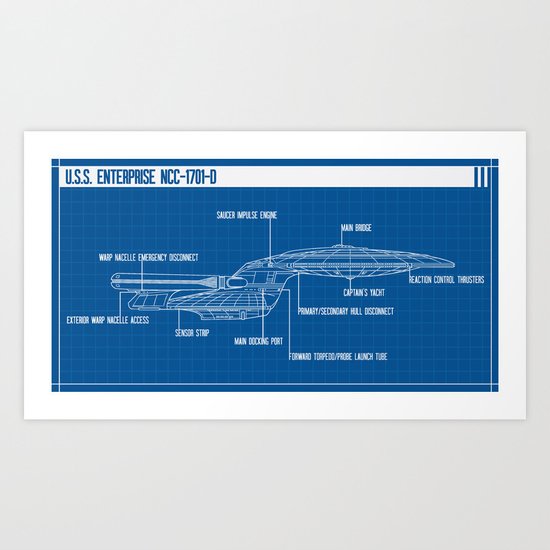 ENTERPRISE NCC-1701-D Art Print