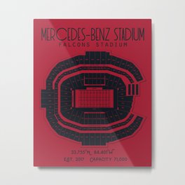 Falcons Stadium - Atlanta Mercedez-Benz Metal Print | Graphicdesign, Digital, Football, Falcons 