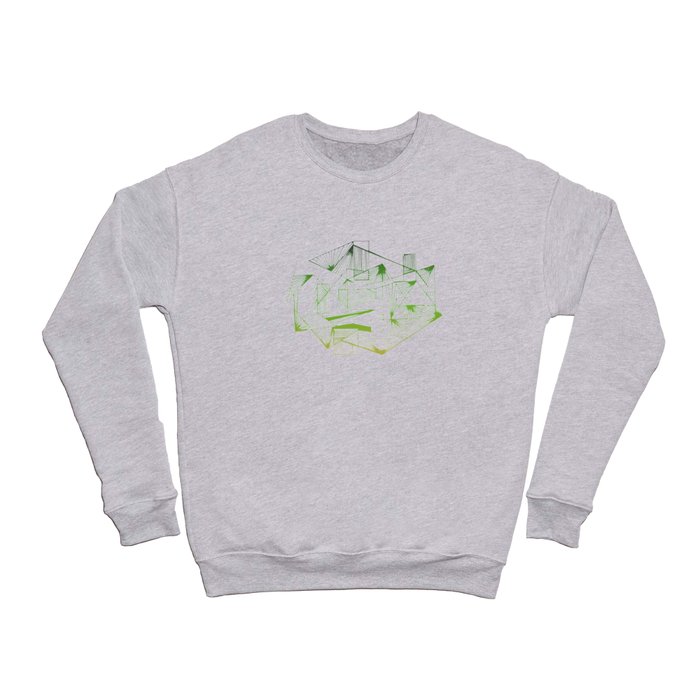 Green pattern geometric abstract Crewneck Sweatshirt