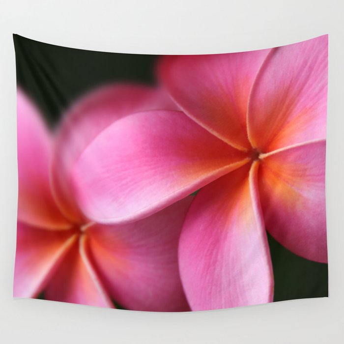 Pua Lei Aloha Cherished Blossom Pink Tropical Plumeria Hina Ma Lai Lena O Hawaii Wall Tapestry