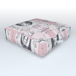 Science Women Toile de Jouy - Pink Outdoor Floor Cushion