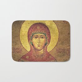 Antique Russian Icon Virgin Mary Bath Mat | Madonna, Icon, Christian, Art, Virginmary, Christianity, Ortodox, Slavic, Antique, Religion 