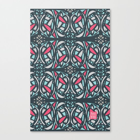 Stained Glass Tile Canvas Print