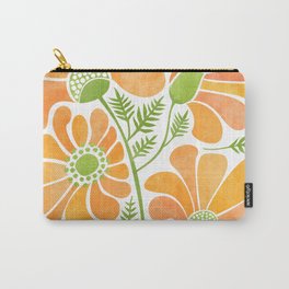 Happy California Poppies Floral Carry-All Pouch