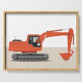 Digger in red Serving Tray