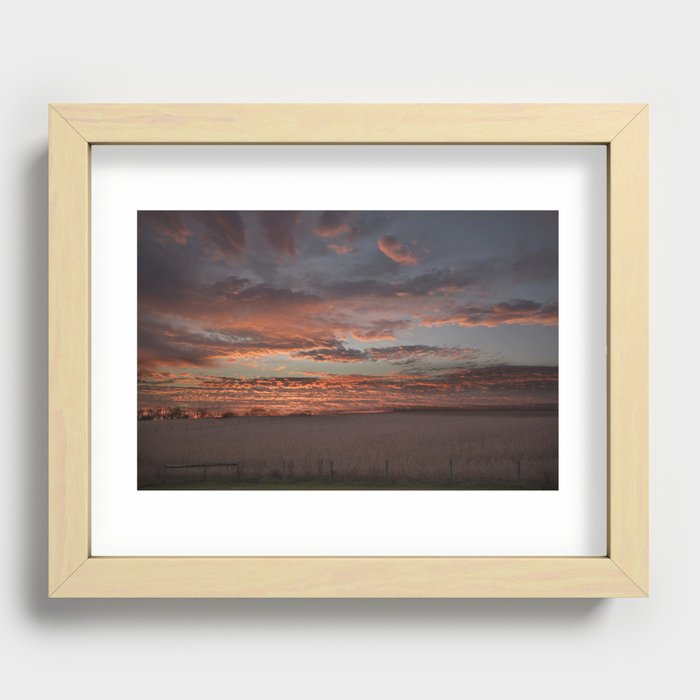 Shenandoah Sunset Recessed Framed Print