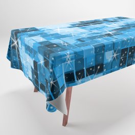 Twinkle Blue Disco Ball Pattern  Tablecloth