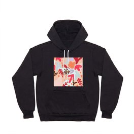 Abstract Pink Lilac Orange Watercolor Geometrical Floral Hoody