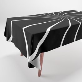 Wavy Rays (black/white) Tablecloth