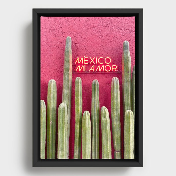 Mexico Mi Amor Framed Canvas