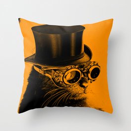 Steampunk Mojo in a top Hat Throw Pillow