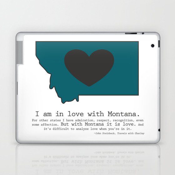 "I am in love with Montana" - teal Laptop & iPad Skin