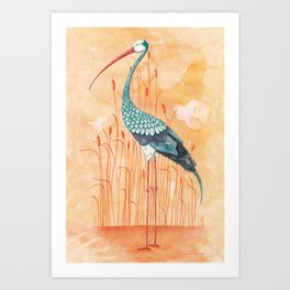 An Exotic Stork Art Print
