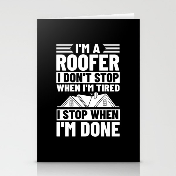 Roofing Roof Worker Contractor Roofer Repair Stationery Cards