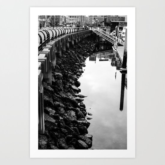 along the shore Art Print