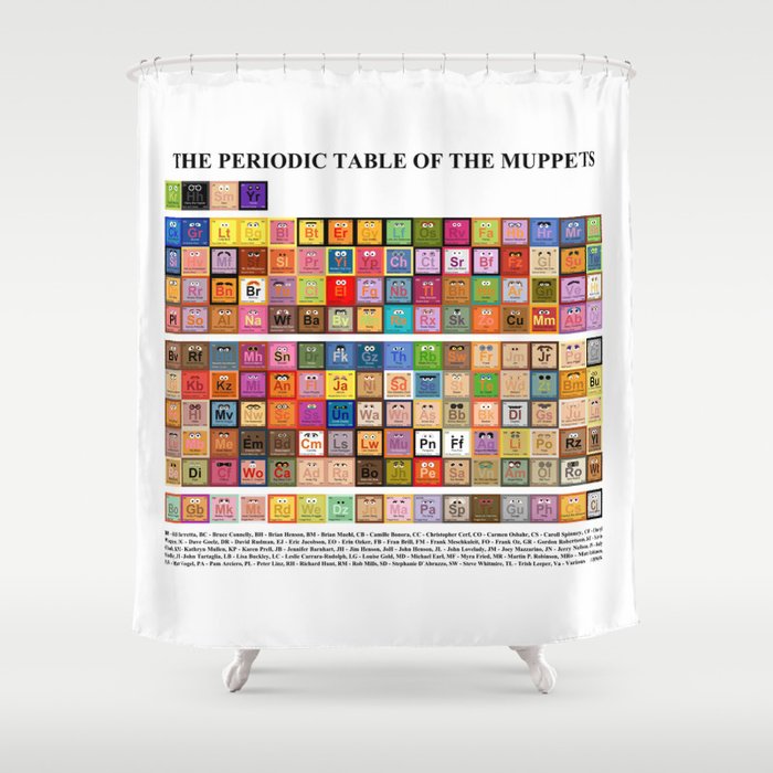 The Periodic Table Of The Muppets Shower Curtain By Mbaboon Society6