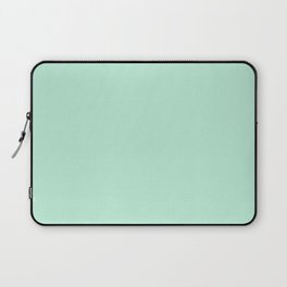 Mint Green Pastel Solid Color Block Spring Summer Laptop Sleeve