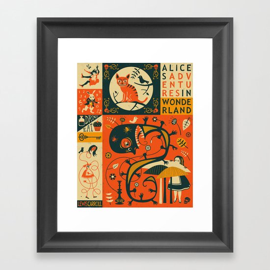 ALICE'S ADVENTURES IN WONDERLAND Framed Art Print