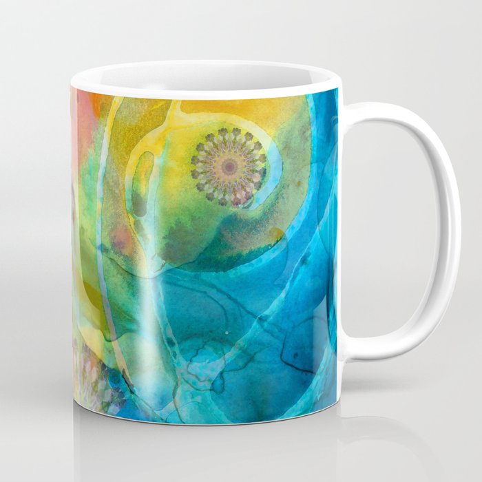 Amused Colorful Abstract Mandala Art Coffee Mug