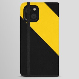 Oblique dark and yellow iPhone Wallet Case
