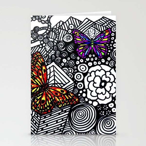 Zentangle Butterfly Stationery Cards By Susanaguaderrama Society6