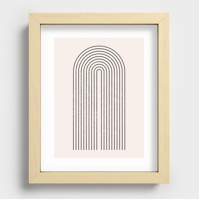 Simple Line Art - Large Arch Recessed Framed Print