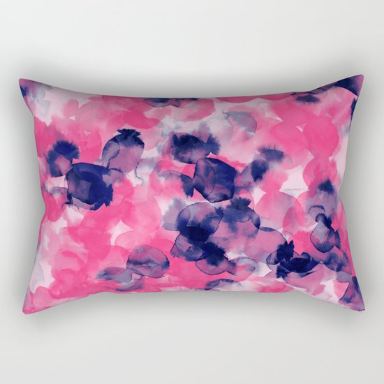 Filigree (Pink & Indigo) Rectangular Pillow