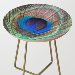 Peacock feather close up	 Side Table