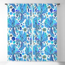 Siamese Fighting Fish – Blue Blackout Curtain
