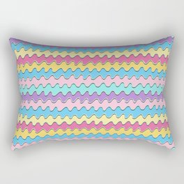 Abstract futuristic pattern in  Y2K bug style  Rectangular Pillow